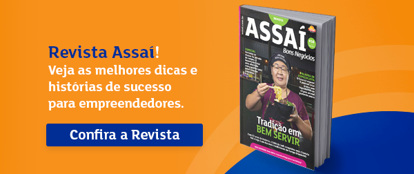 banner com a capa da Revista Assaí Bons Negócios - Assaí Atacadista - economia de tempo