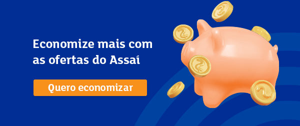 banner com cofre de porquinho e moedas falando sobre as ofertas do Assaí - Assaí Atacadista - hambúrgueres exóticos