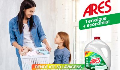 banner Ares lava roupas líquido - Mundo Industrial - Fornecedor Assaí Atacadista